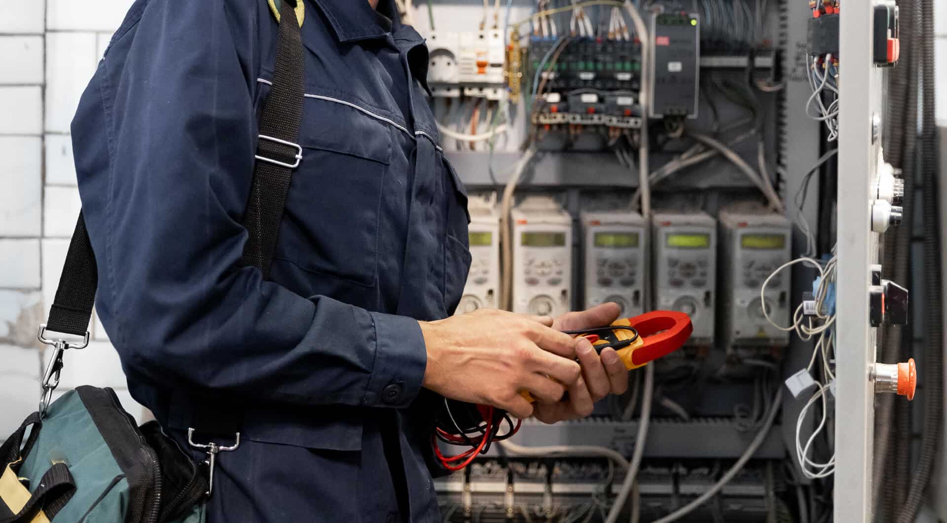 electrician carrying out and electrical installation condition report